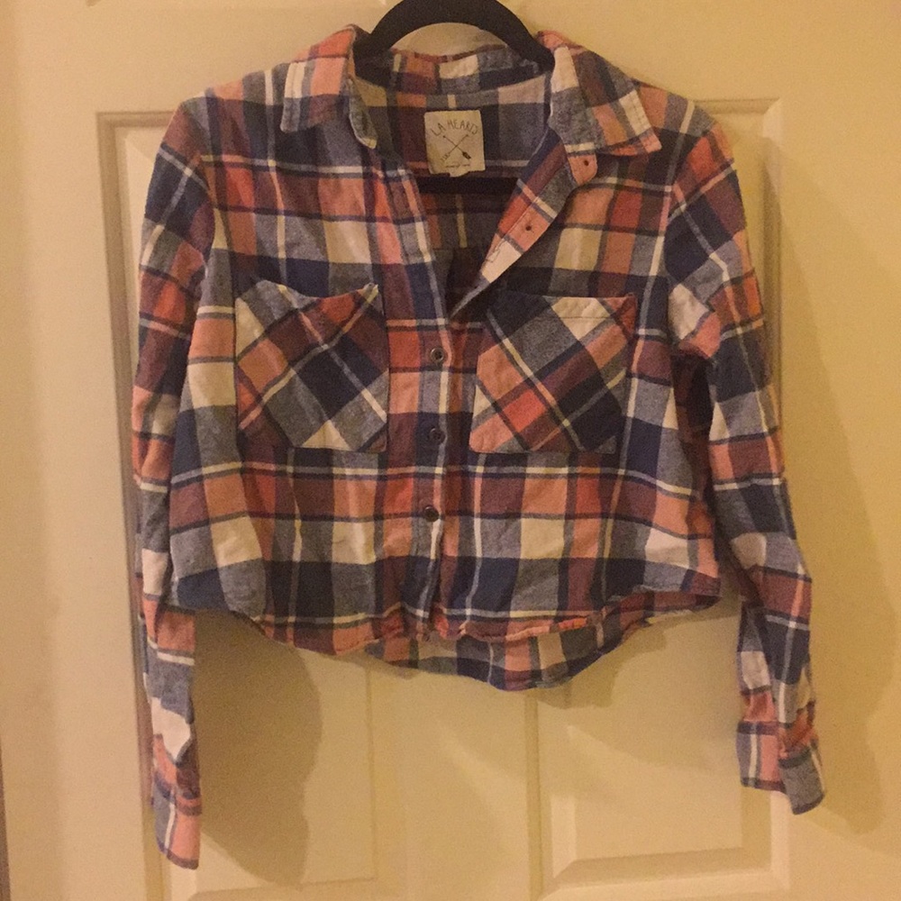 cute cropped flannel